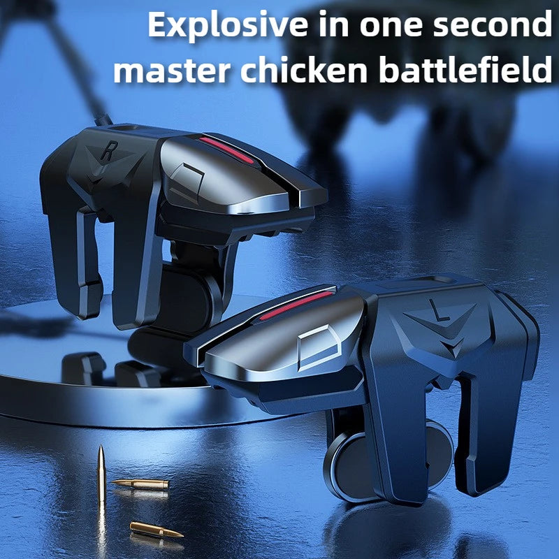 G21 Six Fingers Mobile Phone Game Trigger for PUBG Aim Shooting L1 R1 ABS Key Button for IOS Android Universal Gamepad Joystick