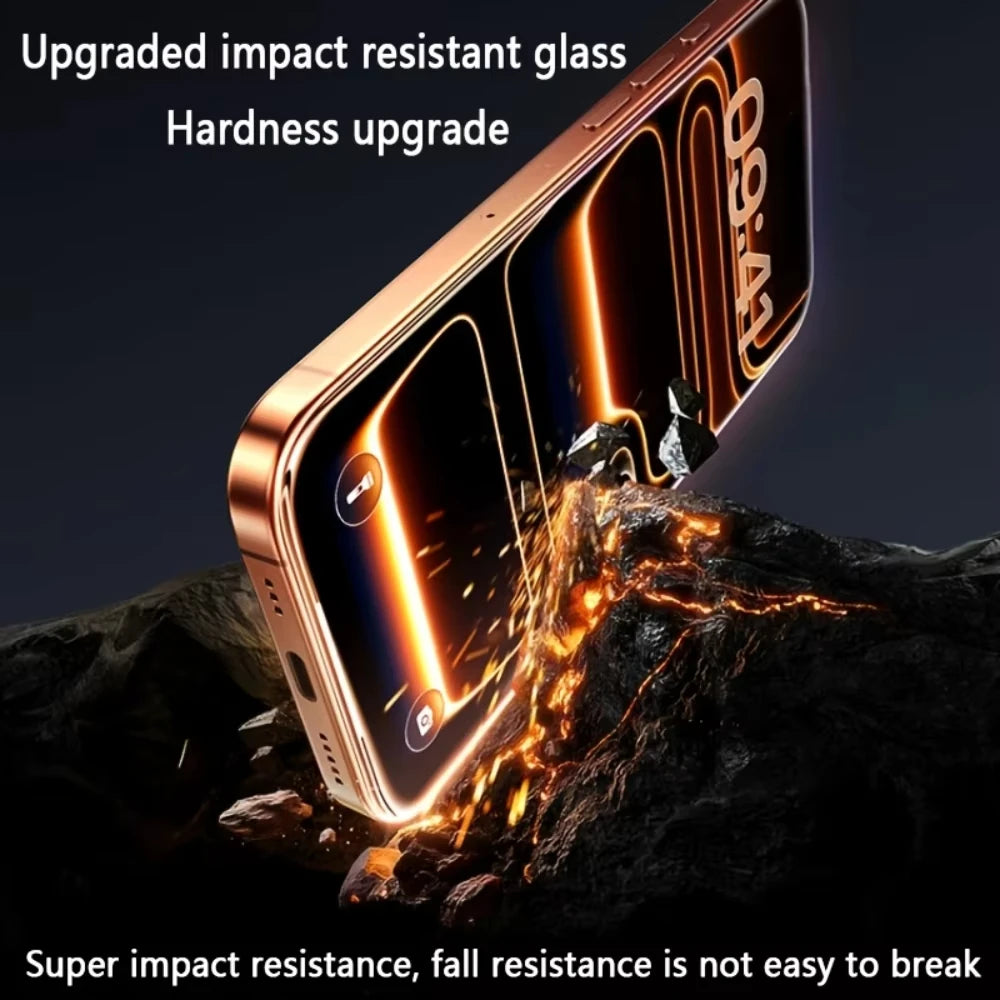 1-3PCS 8K Easy Install Screen Protector For iPhone 17 16 13 Pro Max 11 15 14 Air 16e 12 Mini XR X Xs 7 8 Plus Tempered Glass