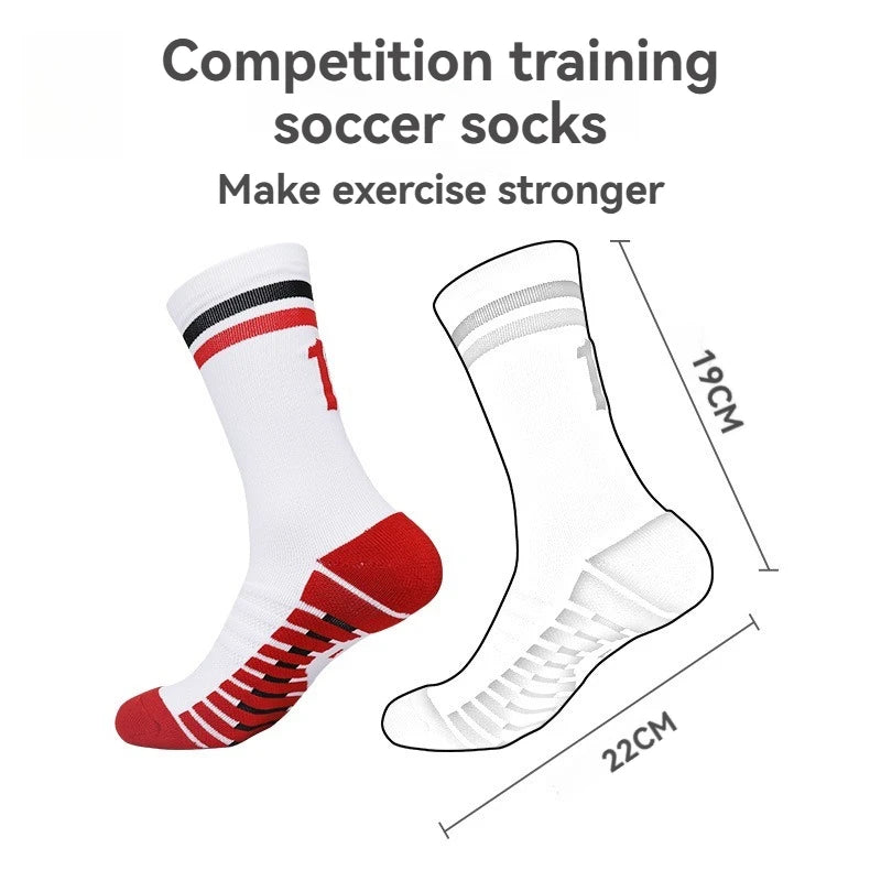 Football Socks For Football Stars Men's Special Anti Slip Thick Towel Bottom Midsole Practical Sweat Absorbing Sports