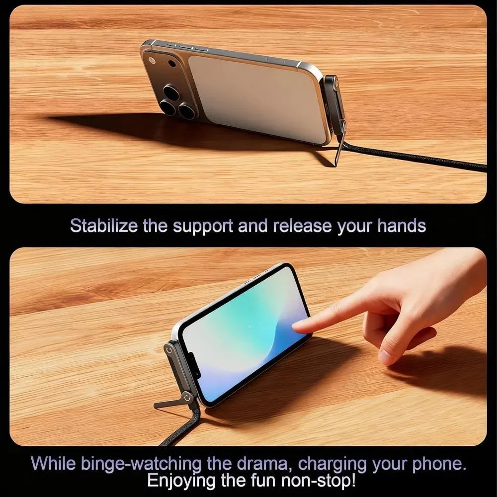 240W Elbowed Type-C Cable Foldable Phone Holder For iPhone 17 16 Pro Max Cable for Macbook pro Fast Charge Wire for Huawei ipad