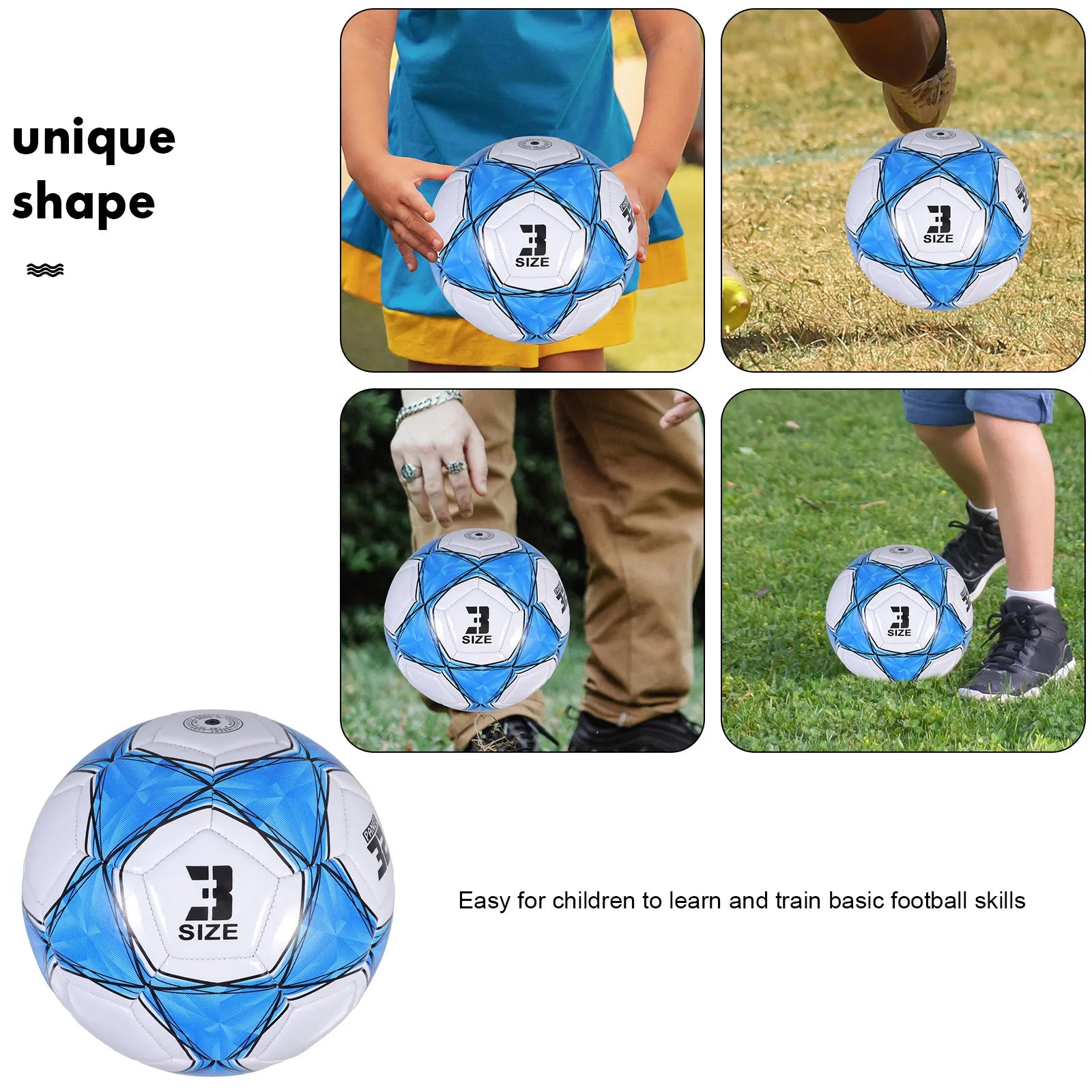 1Pc Thickened Football Youth Soccer Ball Outdoor Sports Equipment Training Football For Kids Toddler Soccer Games Mini Pvc Ball